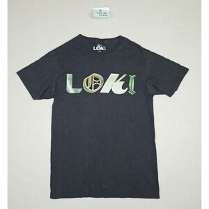 Marvel Studios Loki T-Shirt Men's Small Black Graphic Logo Tee MCU God of Misc